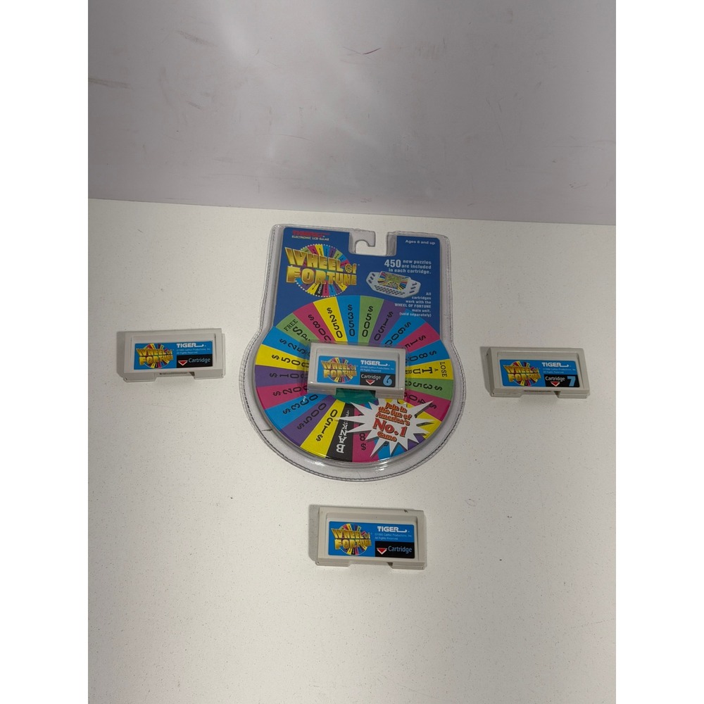 Tiger Electronics Wheel of Fortune Handheld LCD Game Cartridges Lot of 3 7-531-6